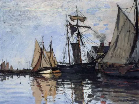 1866년 옹플뢰르 항구의 보트