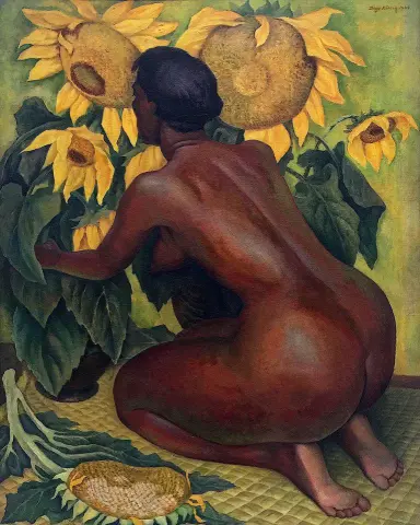 Nu com girassóis - 1946