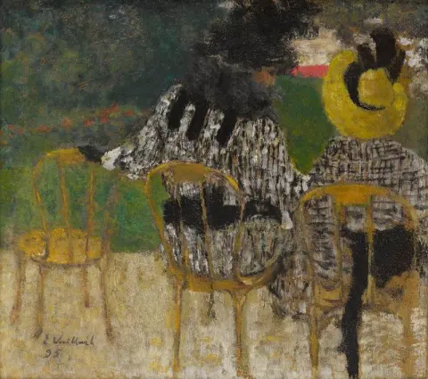 Två kvinnor i en offentlig park, 1895