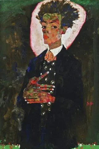 Autorretrato Con Chaleco De Pavo Real 1911