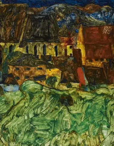 Wiese, Kirche Und Häuser(초원, 교회 및 주택), 1912