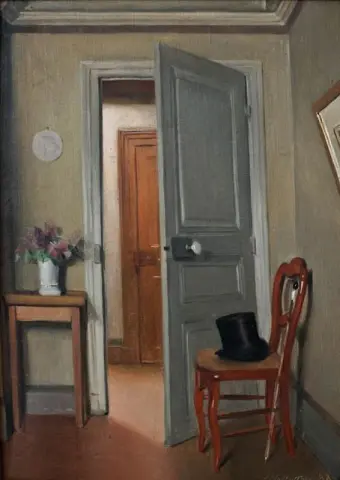 Topphatten, interiören eller besöket, 1887