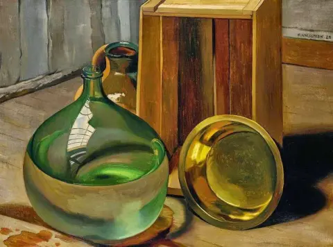 Dame-jeanne och kassalåda 1925