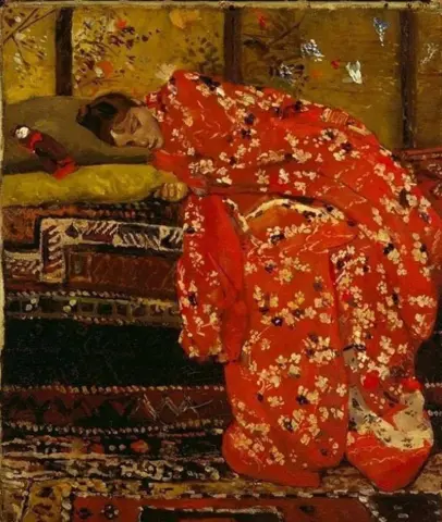 "Tyttö punaisessa kimonossa - 1895/1896"
