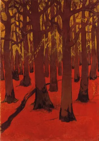 El bosque sobre el suelo rojo (1891)