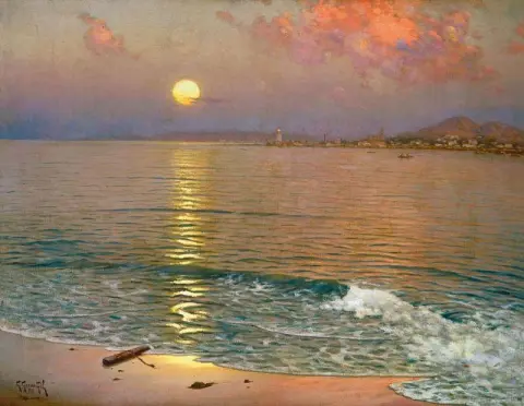 "Abenddämmerung über der Küste von Malaga - 1918"
