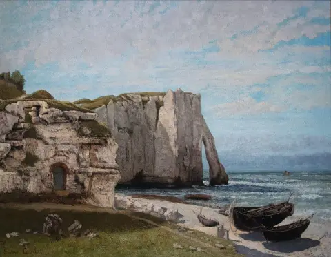 Cliff of Étretat etter stormen