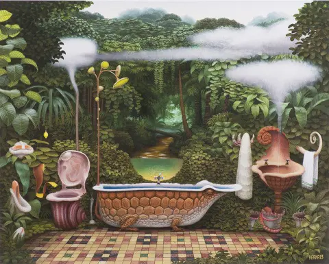 Baño de bolsillo en la jungla