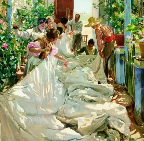 돛 재봉하기, 1896