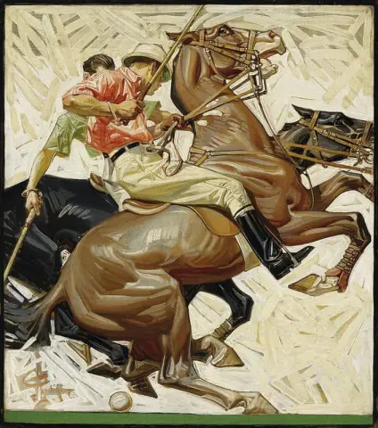 말을 탄 폴로 선수들 1914