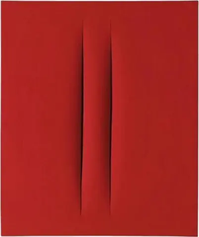 Concetto Spaziale Attese 1966 - Red 2 Cuts