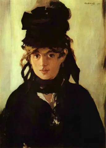 Berthe Morisot con un ramo de violetas