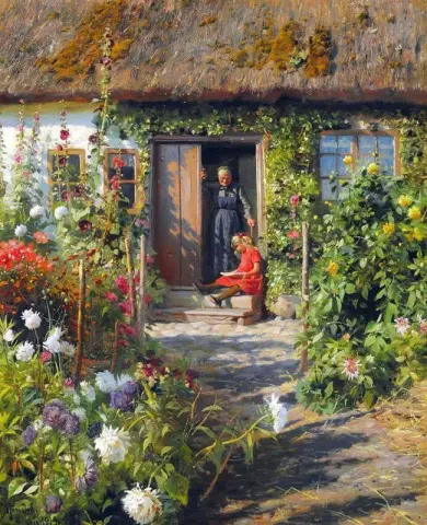 Et gammelt gårdshus - 1919