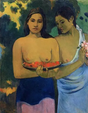 Dos mujeres tahitianas, 1899