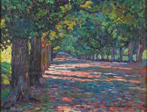 "Tree Lined Path - 1903"