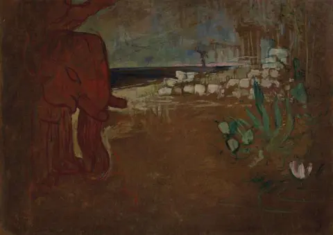 Intialainen sisustus terrakottakärryjen sisustusmalliin Theatre De L Ovre 1894