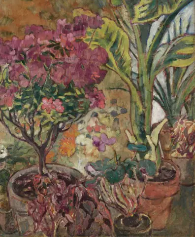 Asalea og grønne planter. 1918