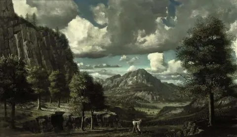 Paisaje con luchadores