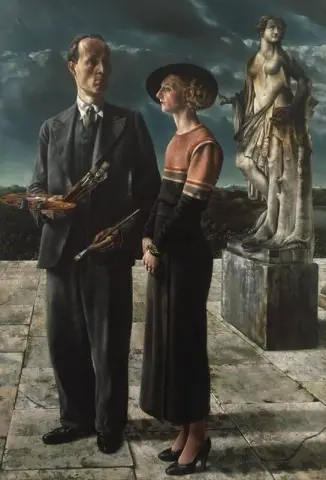 El pintor con su esposa.