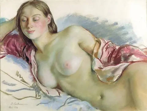 "Lende naken med kirsebærmantel - 1934"