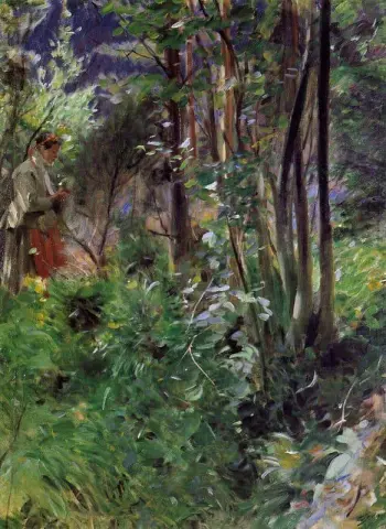 Una donna in una foresta 1907