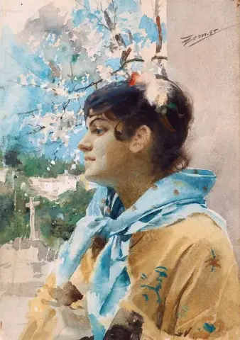 Ragazza spagnola nel profilo