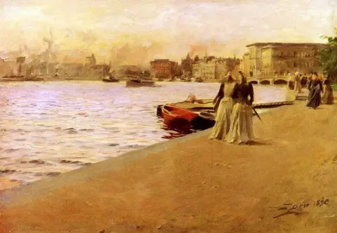 Vista dal molo dell'isola della nave